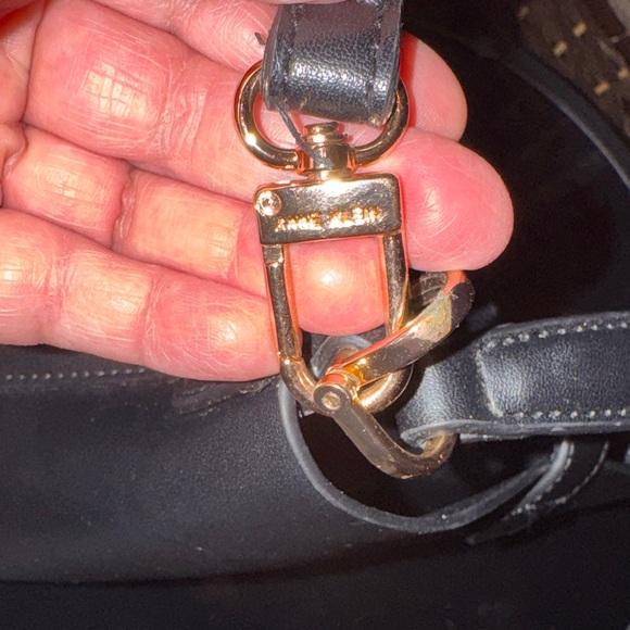 Anne Klein Black Mini crossbody Bag with Gold Accents - Picture 6 of 13